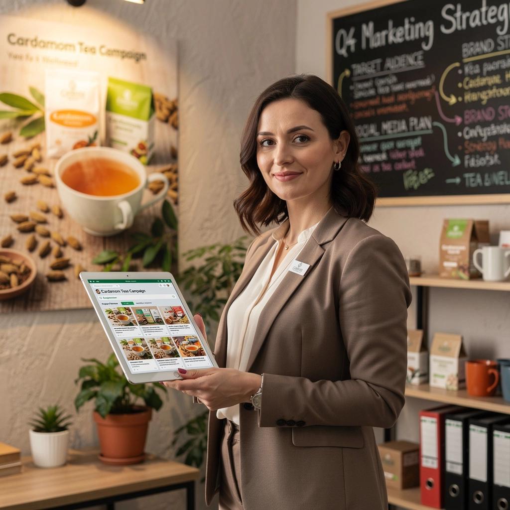 Meleg tea, amelyben a kardamom és más fűszerek harmonikusan keverednek.